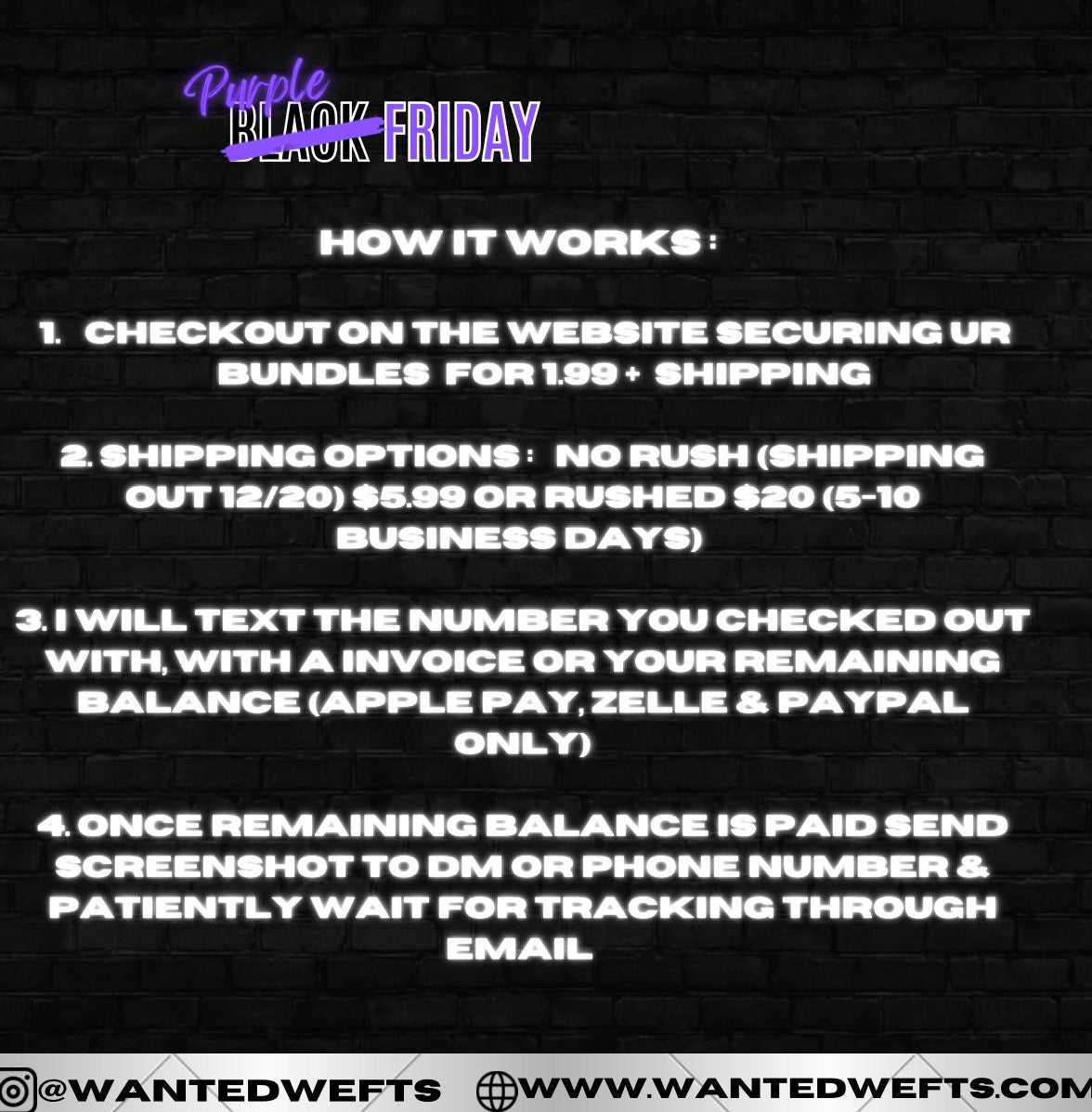 PURPLE FRIDAY SALE